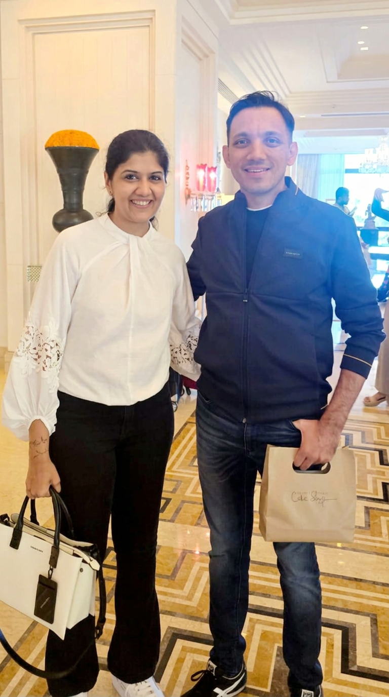 Dr Sneha with Siddharth Rajsekar