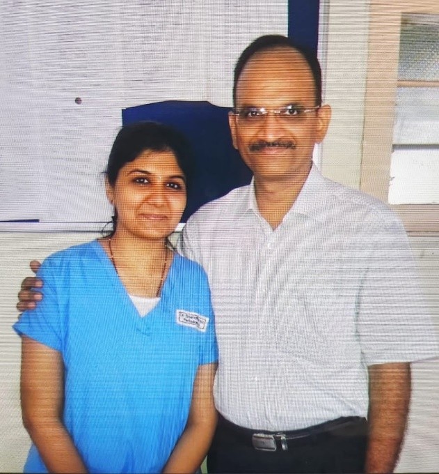 Dr Sneha with Dr Raja V Murthy